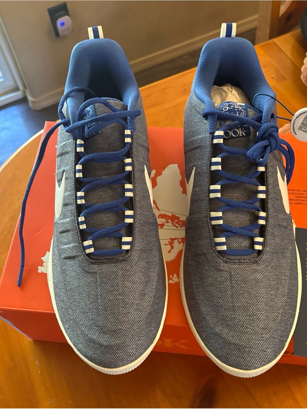 Brand New, in the box, Size 17 Nike Book 2 “Muscle Be The Denim”